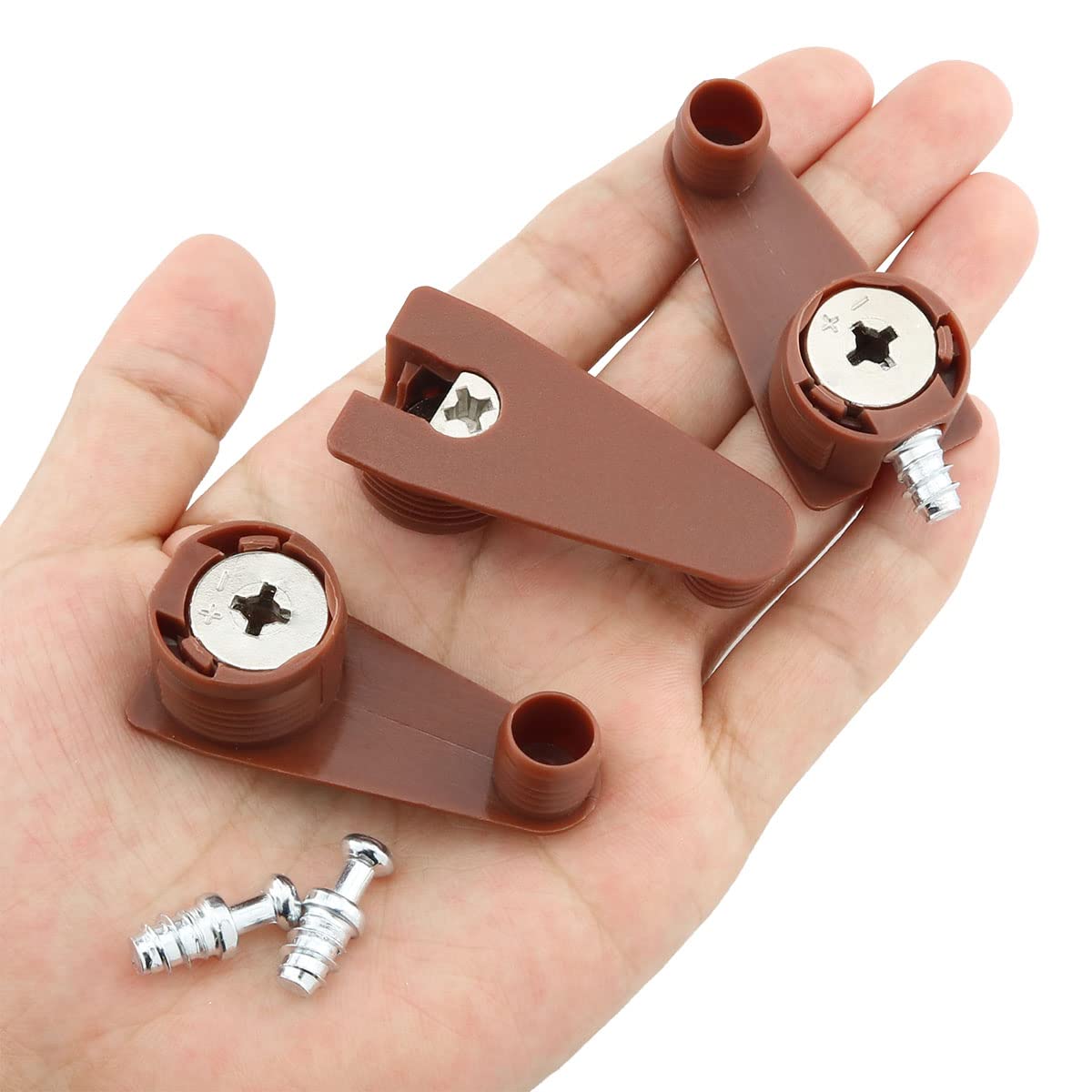 Pin Adjustable Bracket Kitchen Cabinet Supports 20-Piece Dark Brown Cam Lock Shelf Support ...