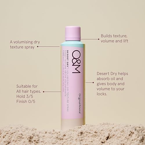 Miniatura 6 de O&M Desert Dry - Spray de textura voluminizante, ligero absorbente de aceite con Lily Pilly y Quandong, añade volumen + textura, vegano, libre de