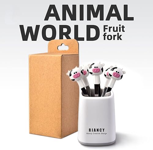 Miniatura 3 de 12 tenedores pequeños para aperitivos tenedores de cóctel de animales lindos tenedores de ensalada pequeños tenedores de aperitivopostre púas de