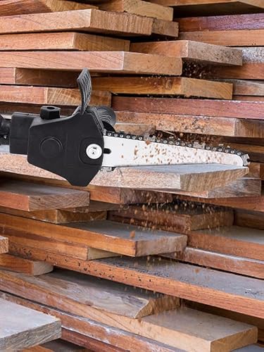 Miniatura 8 de Bestalice Motosierra de taladro eléctrico, taladro eléctrico convertido en motosierra, accesorio de mini herramienta de motosierra eléctrica con