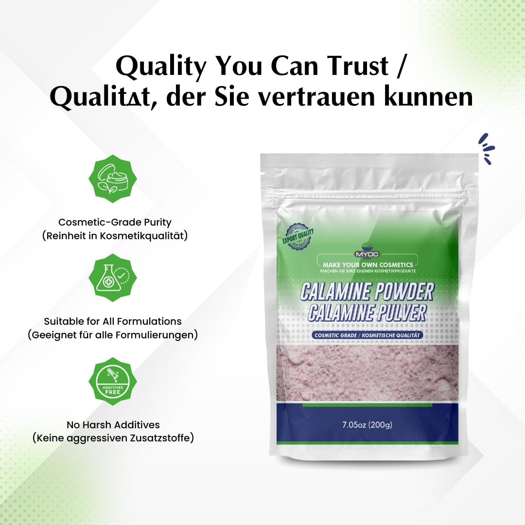Calamine Powder 7 Oz/Calamine Powder for Skin, Calamine Powder for Soap Making, Calamine Powder for Itching, Calamine Powder Bulk, Calamine Powder Pure, Calamine Powder for Face