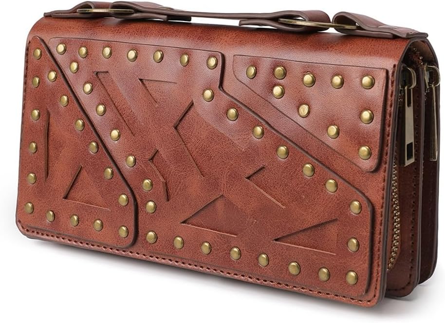 Punk Women's Wallet Long Zipper Handheld Wallet Women's Layer Handheld Phimon Clip