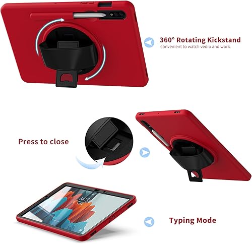 Vista 52 de ORIbox Defender - Funda para Samsung Galaxy Tab S8/Tab S7 de 11 pulgadas, protección contra caídas de cuerpo completo, parachoques 3 en 1 a prueba