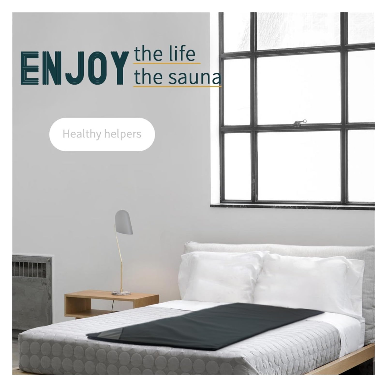 Sauna parowa, Koc do sauny dalekiej podczerwieni Home SPA 2 strefy, obciążony koc do sauny odchudzającej terapia ciałem dla Fitness Detox(Pink)