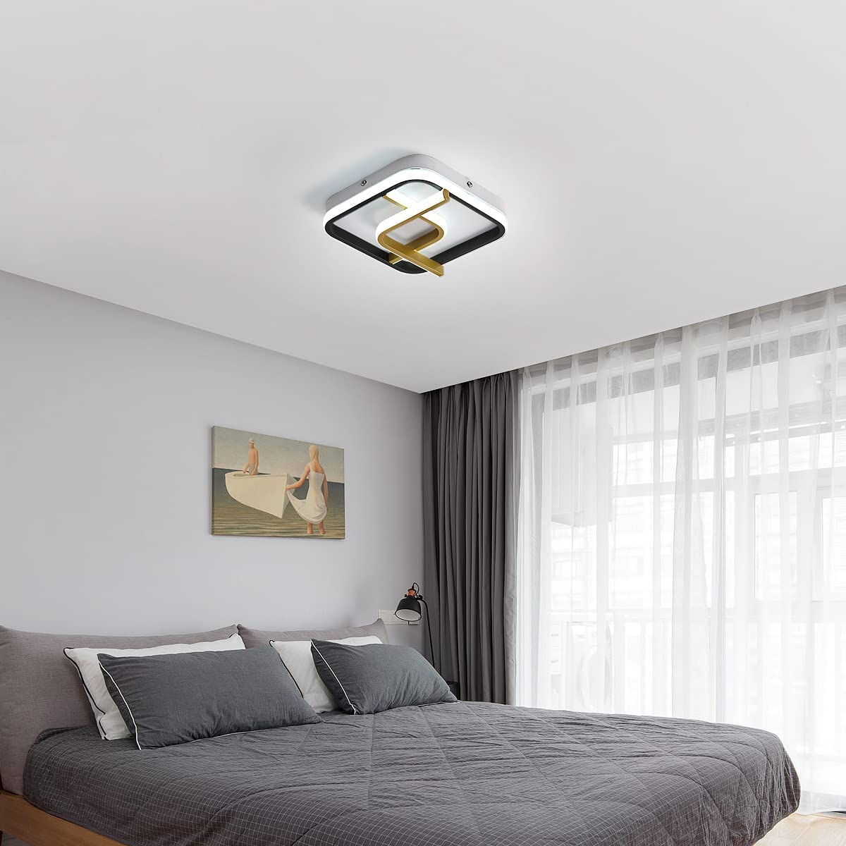 Toolight Quadrat LED Deckenlampe, 23W, 6000K Kaltweiß – Moderne Acryl-Leuchte Für Küche, Wohnzimmer & Schlafzimmer