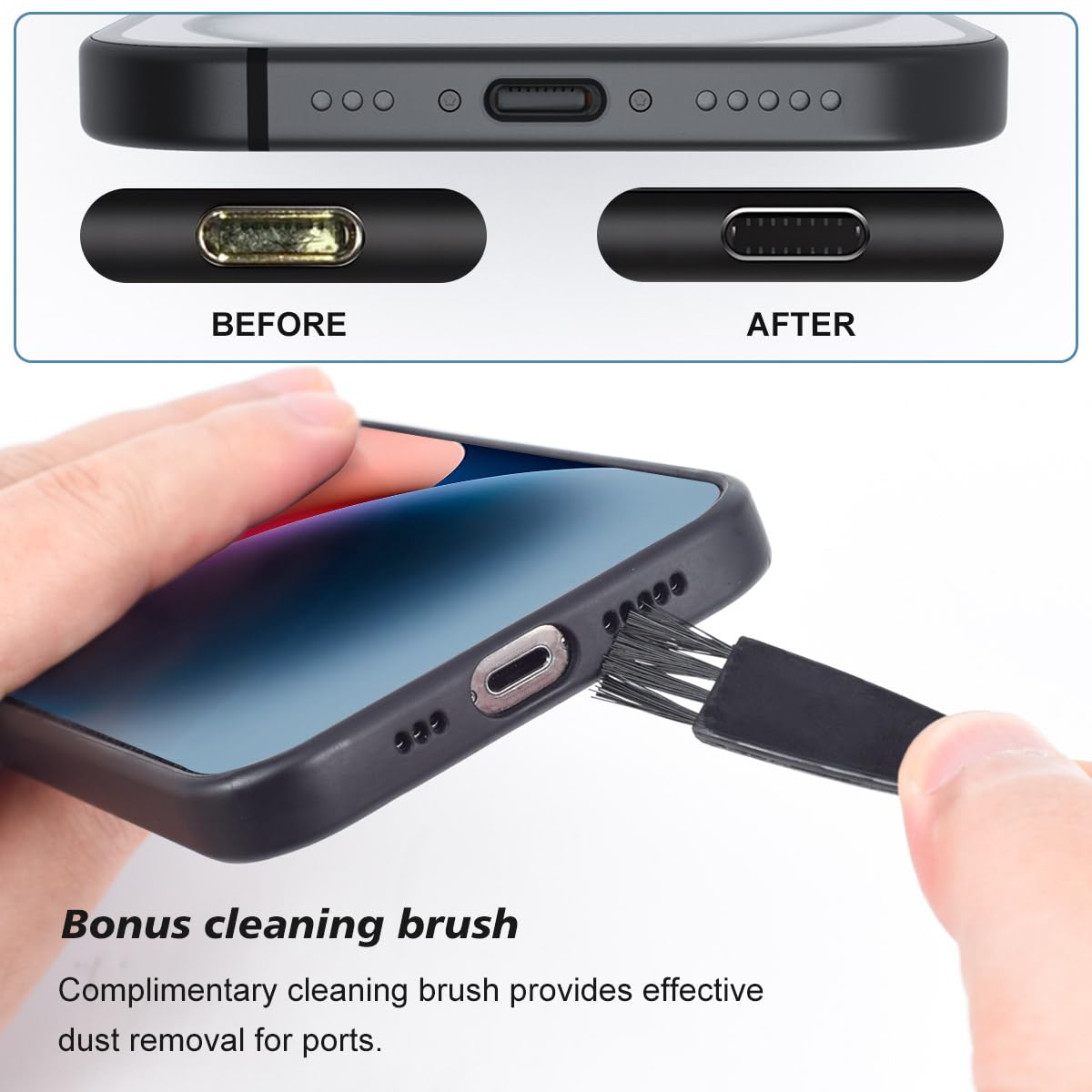 Charging Port Dust Cover IPhone Lightning Port Dust Plugs & Speaker Covers - Protection For IPhone 14/13/12/11 Series IPhone Dust Plugs