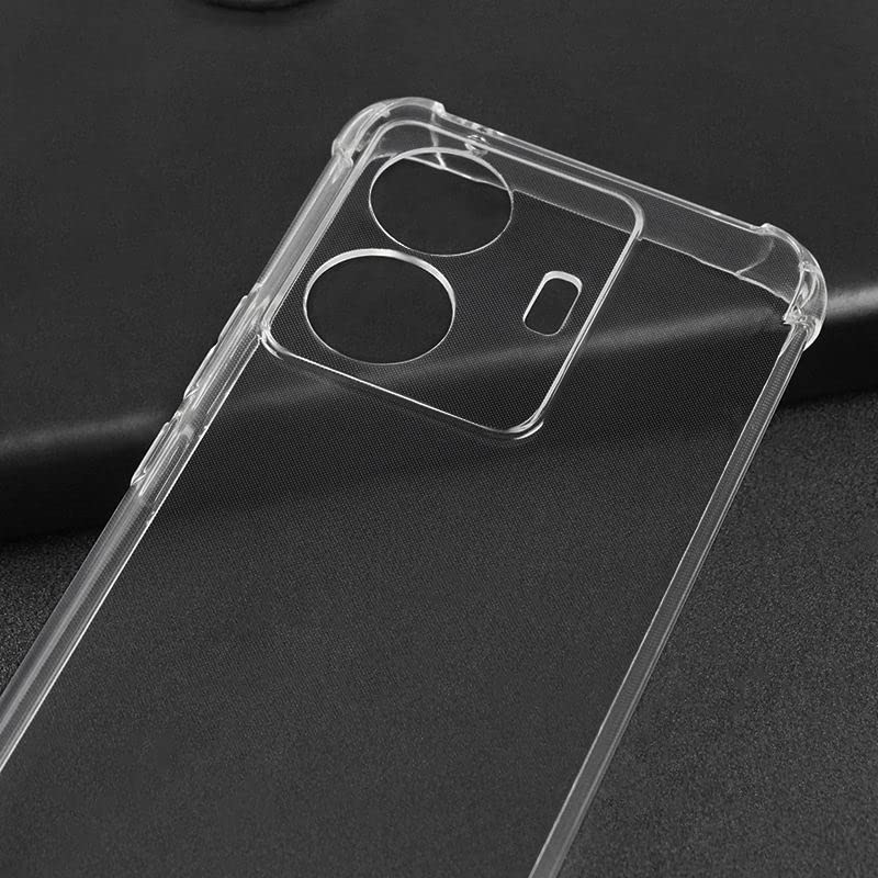 Image of Rubber Bumper || Transparent || Edge To Edge Protection Back Case Cover For Iqoo Z6 Lite 5G - Transparent