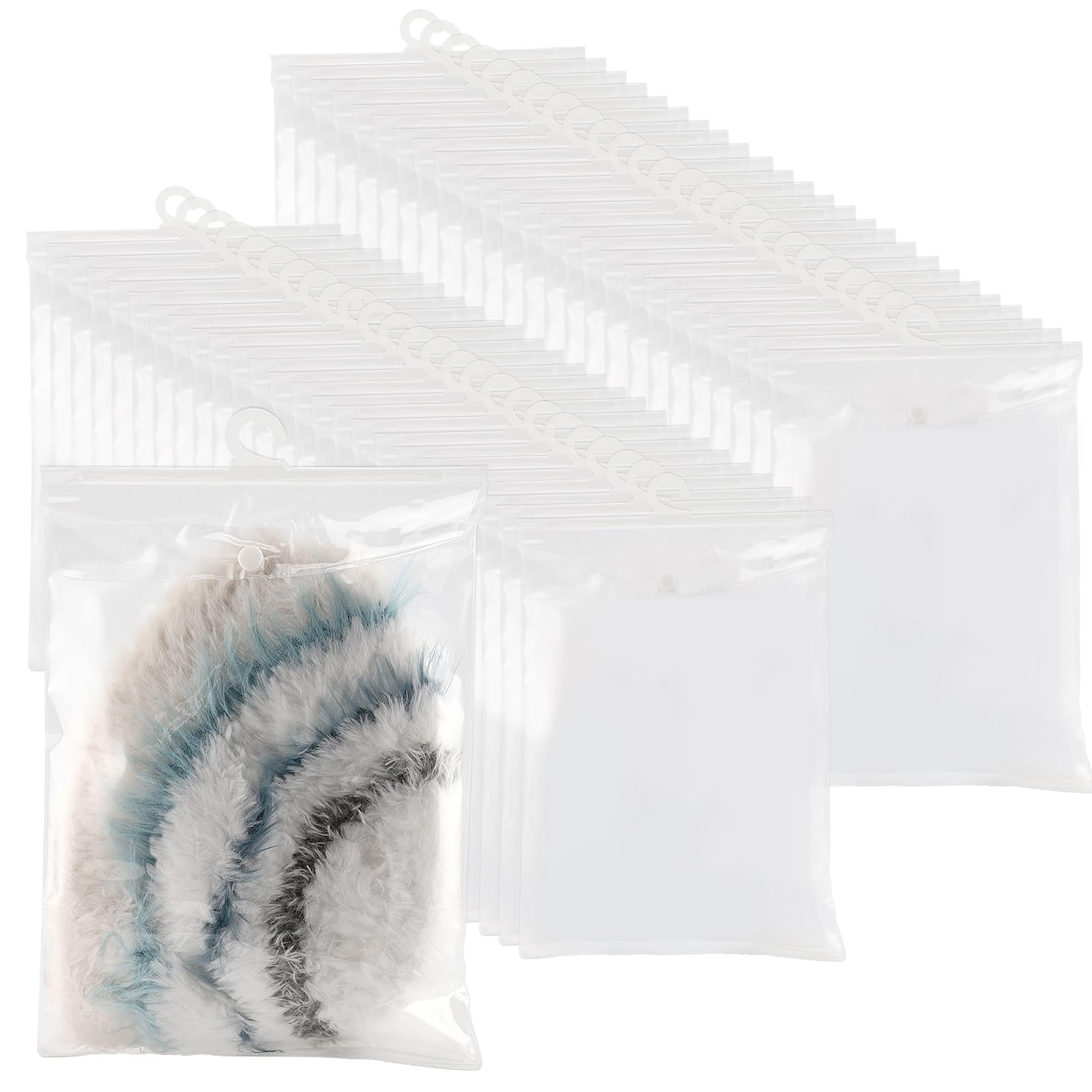 Sac de rangement transparent suspendu pour fournitures scolaires et pharmacie 50 pcs
