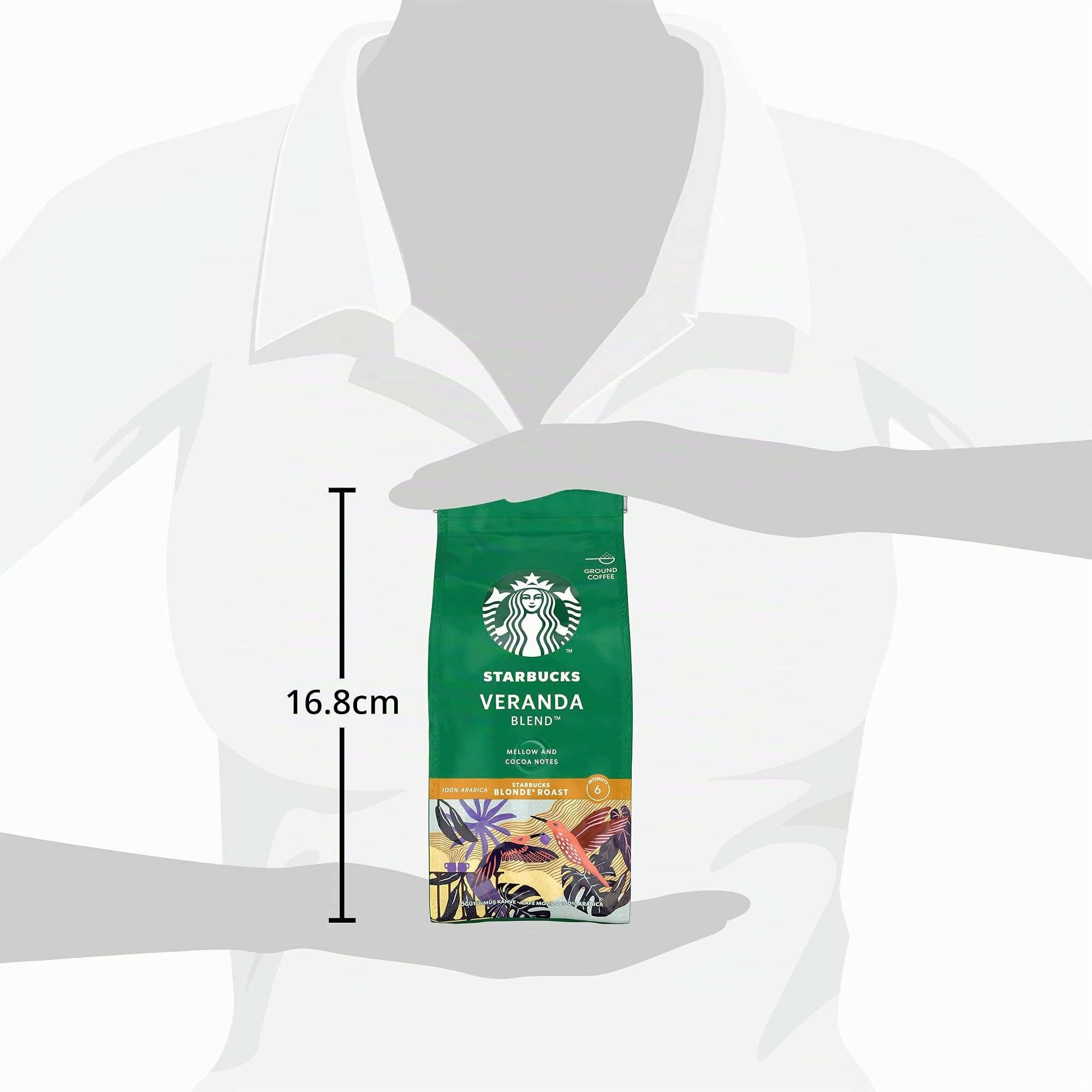 STARBUCKS Veranda Blend, Torréfaction Blonde, Café Moulu 200g (Pack de 6)