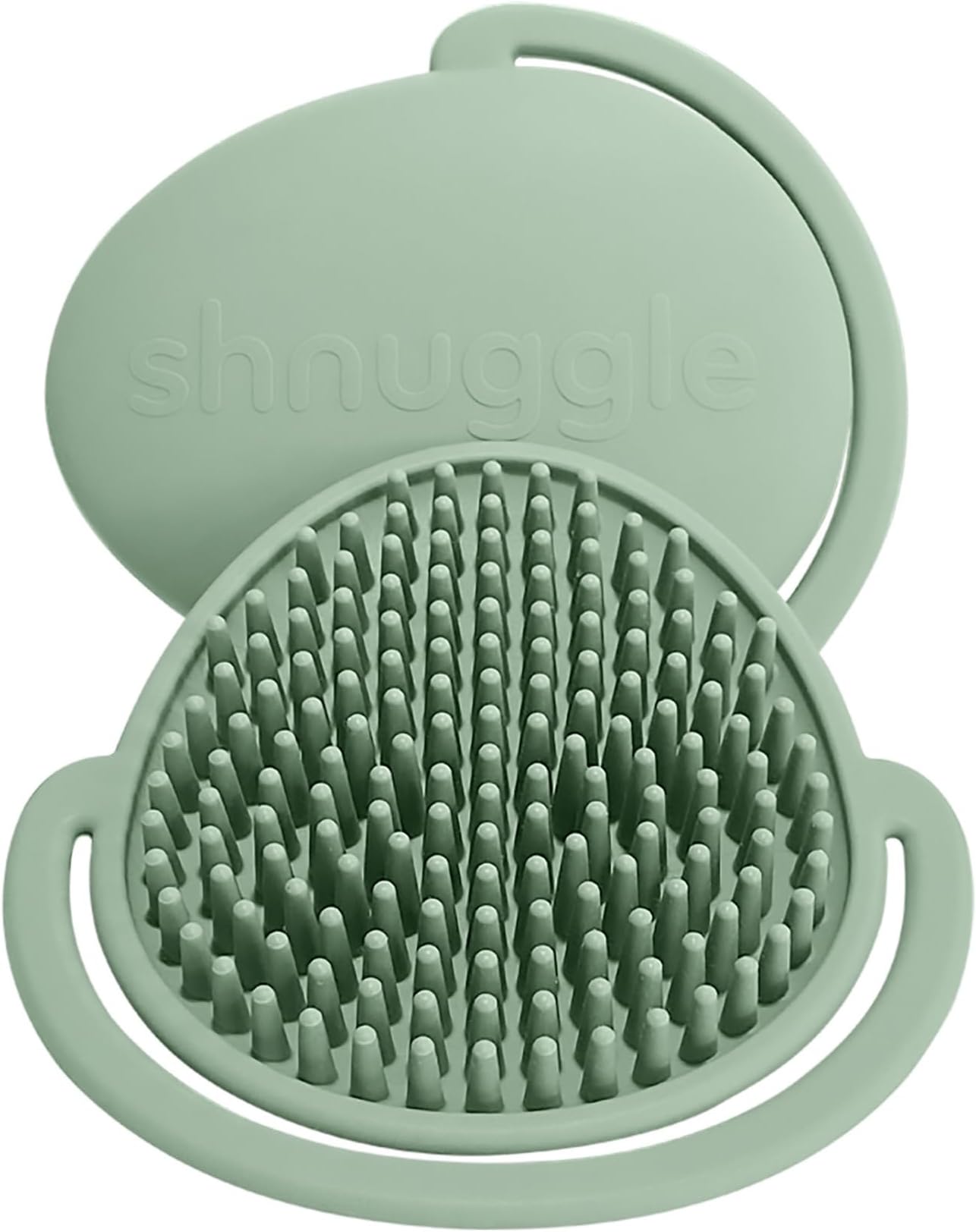 Shnuggle Cradle Cap Brush | Super Soft Silicone Baby Scalp Brush & Comb | Gentle Cradle Cap Treatment for Newborns | Baby Bath & Shampoo Accessory | Sage