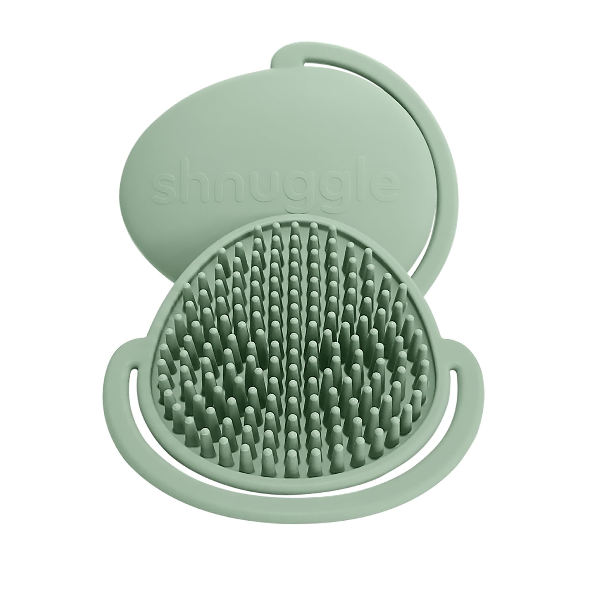 Cradle Cap Brush | Super Soft Silicone Baby Scalp Brush & Comb | Gentle Cradle Cap Treatment for Newborns | Baby Bath & Shampoo Accessory | Sage