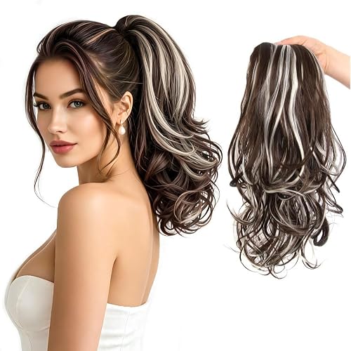 Curly Ponytail, 16 Inch, Weave, Drawstring, Clip, Fake, Wig, Hair Extension