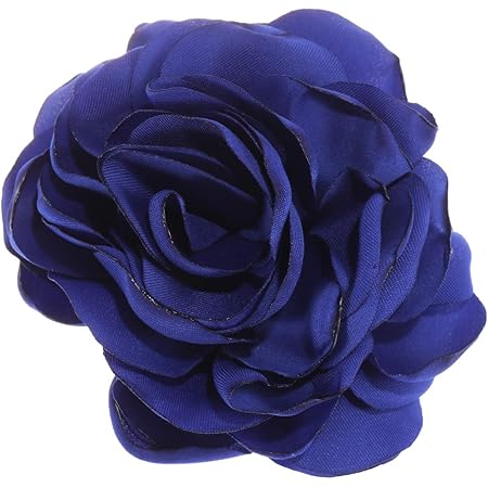 Amazon Com Pixnor 2 In 1 Beautiful Satin Peony Flower Style Women Girls Hair Clip Hairpin Brooch Royal Blue Health Personal Care
