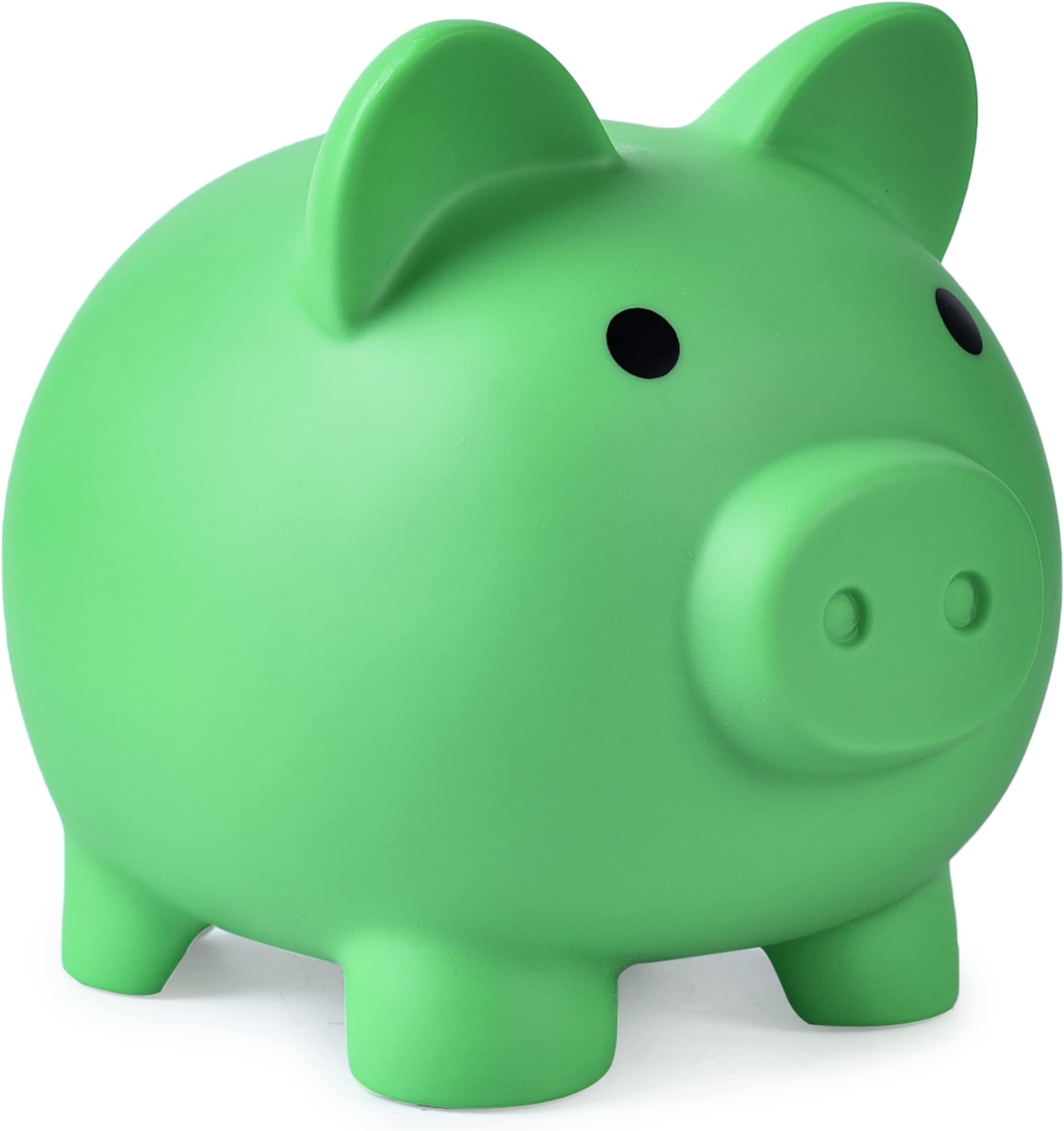 Large Piggy Bank, Unbreakable Plastic Money Bank, Coin Bank for Girls and Boys, Large Size Piggy Banks, Practical Gifts for Birthday, Easter, Baby Shower (Green)