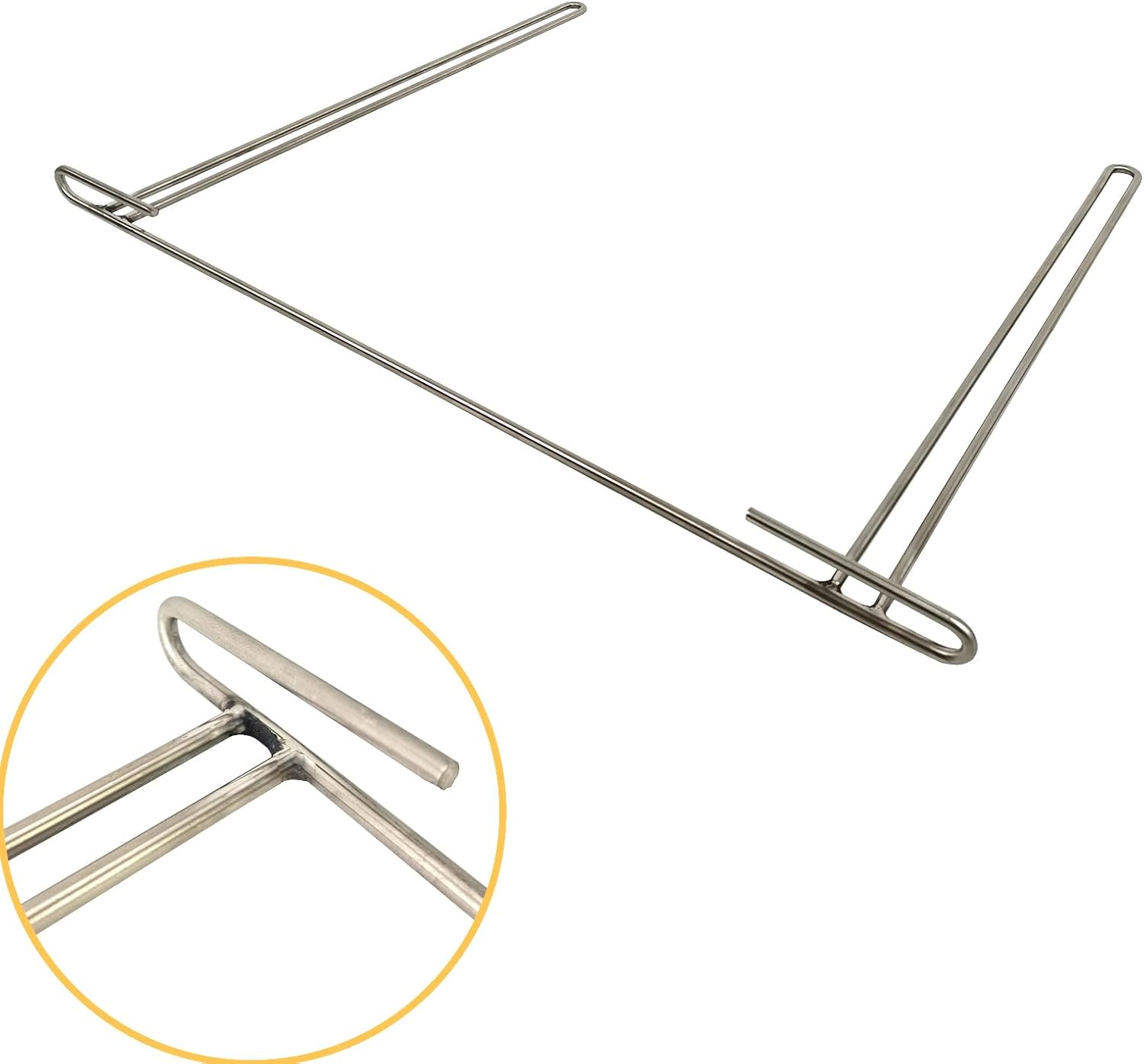 24 Inch Stainless Steel Mud Flap Anti Sail Bracket Hanger Holder with Aluminum Reflectors Fit for Trucks Trailers, 2 Pack