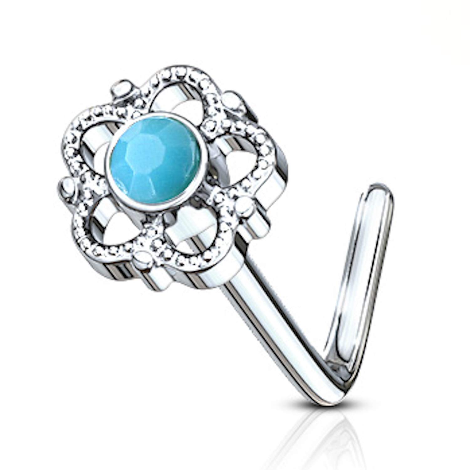 Via Mazzini 316L Stainless Steel No-Tarnish No-Rusting Flower Pierced Nose Pin Stud for Women and Girls (NR04907) 1 Pc (B07CWC83P4) Amazon Price History, Amazon Price Tracker