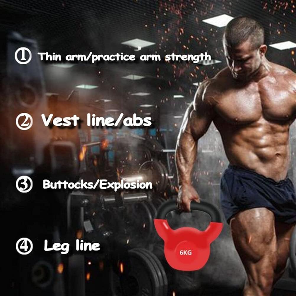 Fitness Kettlebells, Kettlebells for Home and Gym, Bodybuilding and Weightlifting Fitness Equipment, 6KG