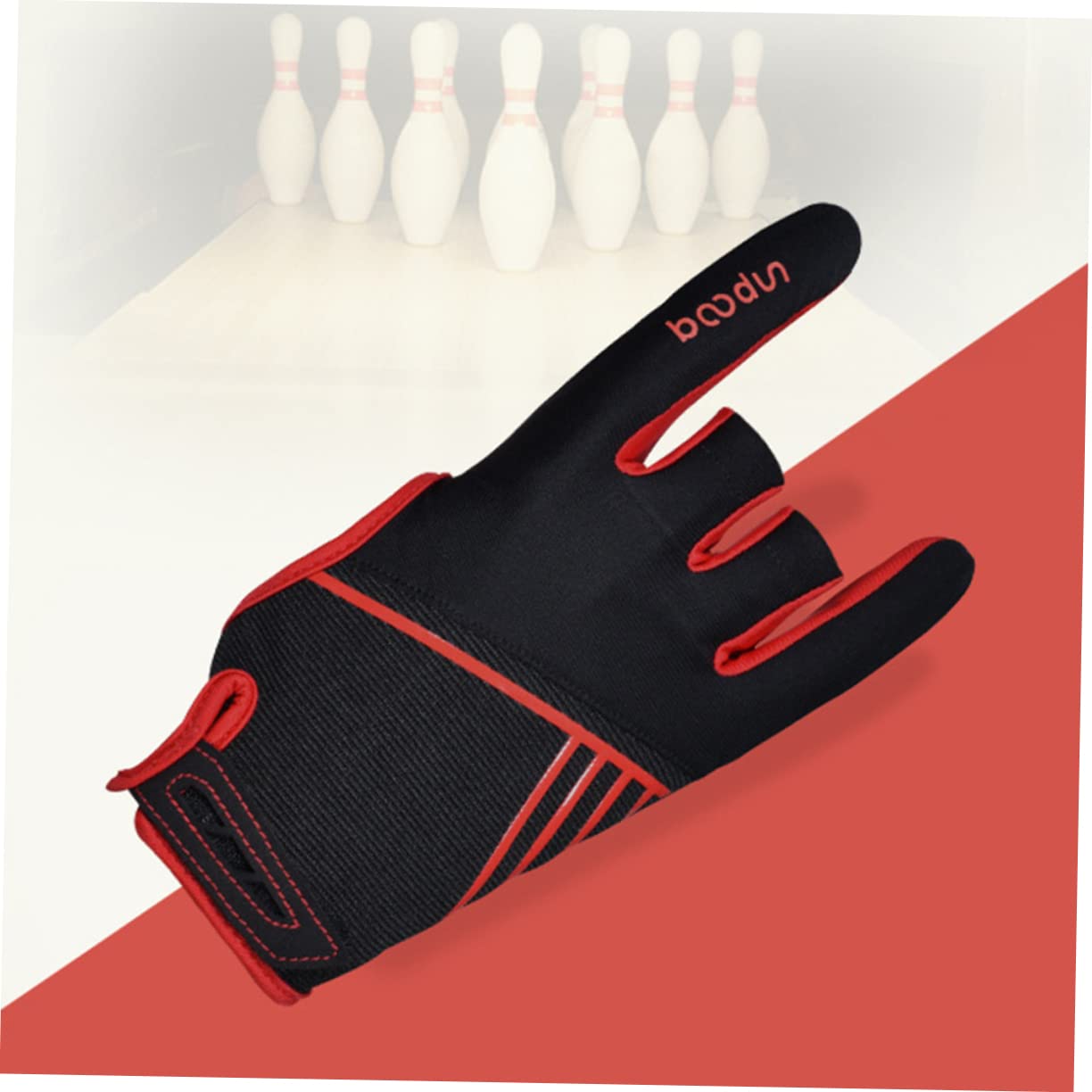 LIOOBO 1Pair Professional Slip Bowling Gloves Elastic Breathable Sports Gloves for Bowling Enthusiasts with Durable Silicone Grip for Enhanced