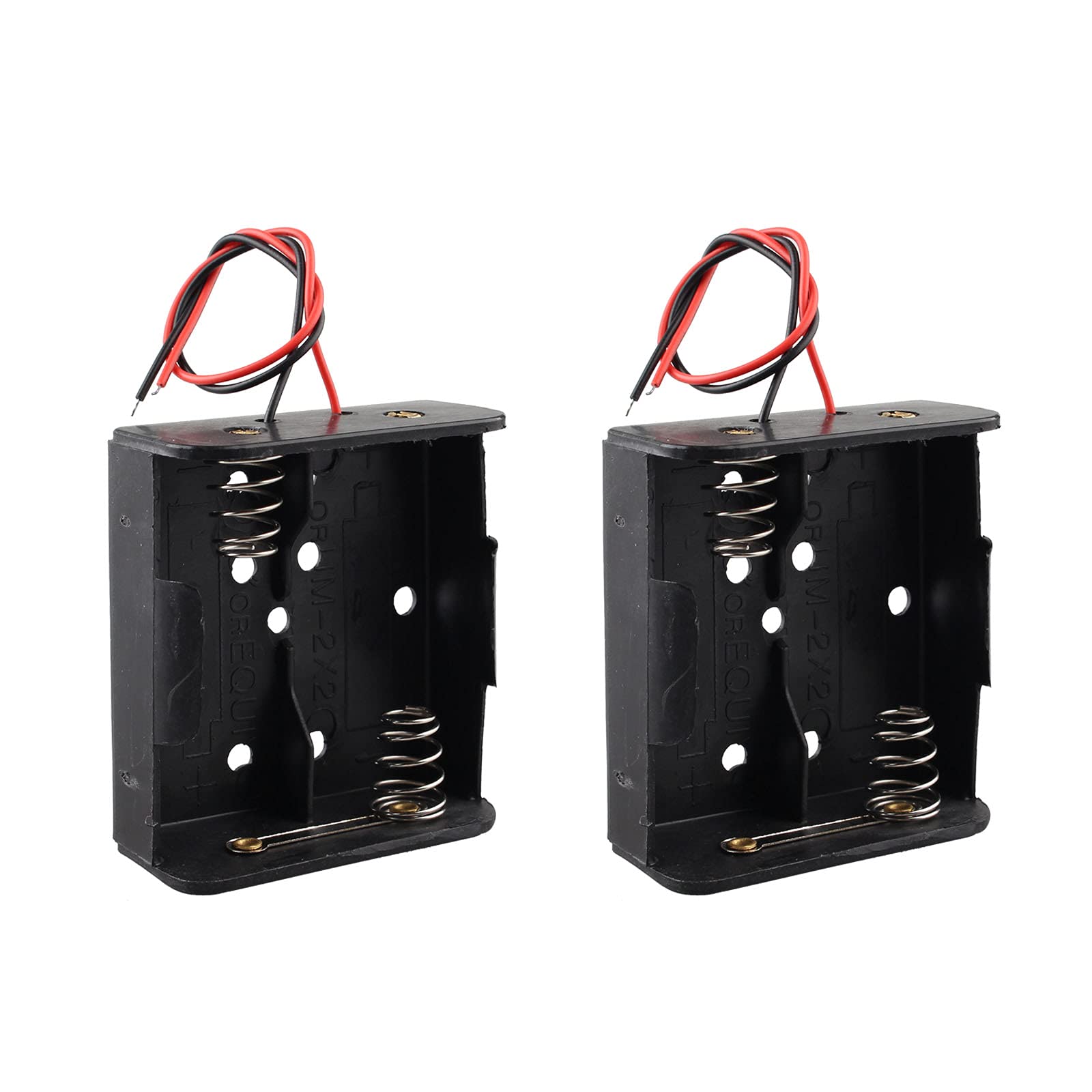 2 Pcs Plastic Battery Storage Case Box Holder For2 X AA 2xAA 3V With - View #9