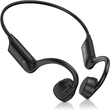 Bone Conduction Headphones Bluetooth 5.4, Open Ear Headphones with Mic, 12H Playtime Wireless Headphones, IPX6 Sweatproof Lightweight Sports Headset for Running, Cycling, Walking