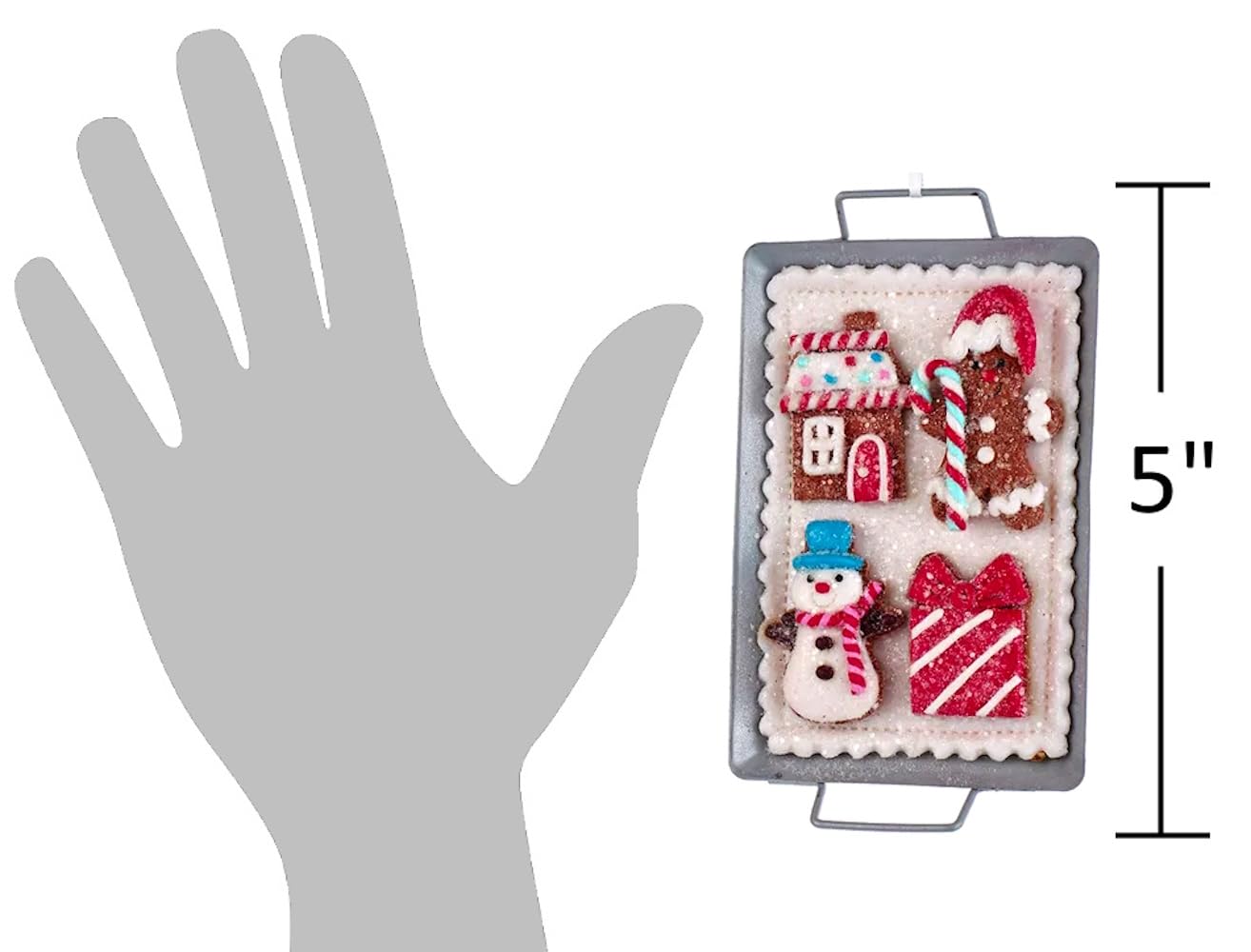 Weihnachts-Lebkuchen-Strumpfhalter Set (2 Stück) – 26,7 Cm Hoch, Aus Harz & Metall – Süße Deko Für Den Kamin