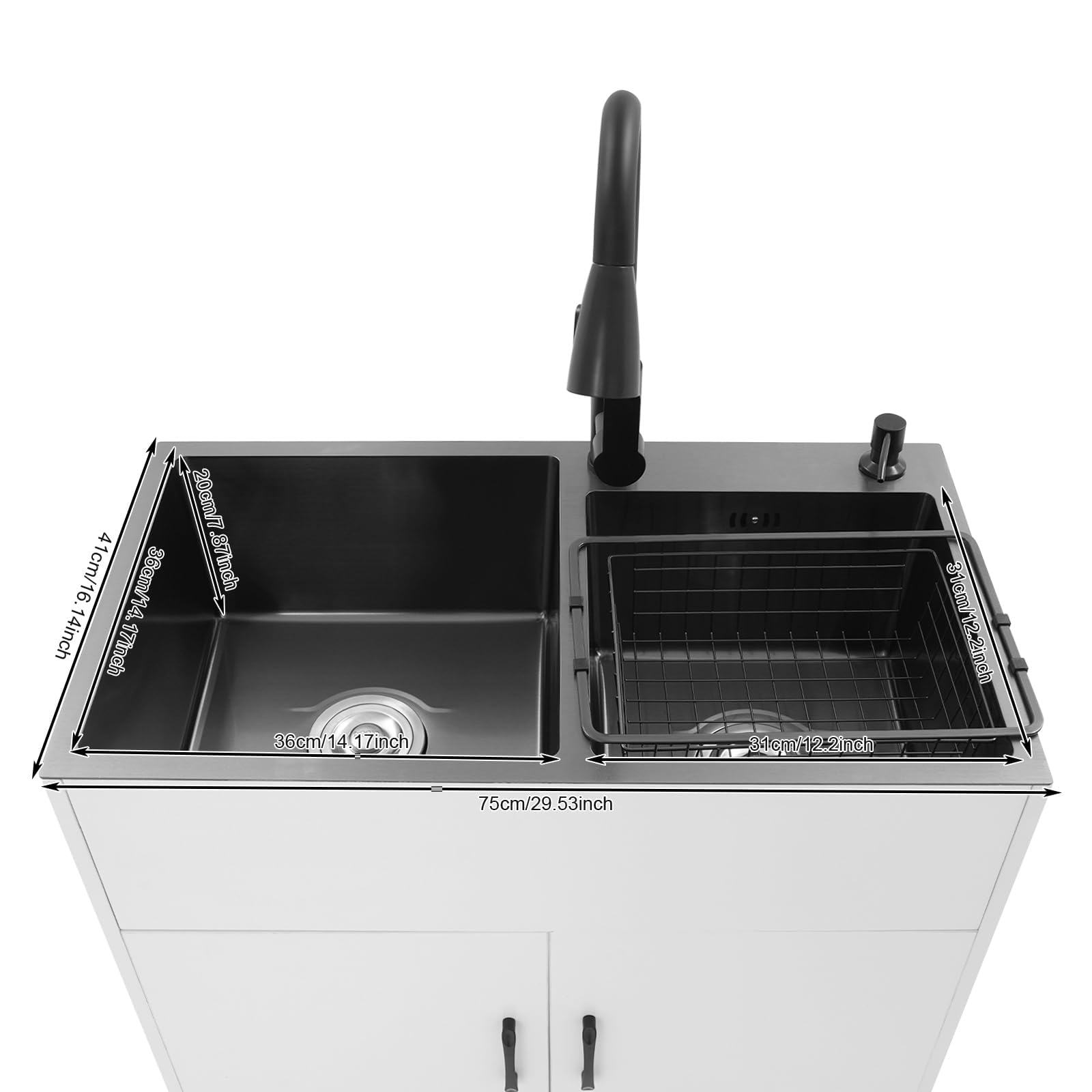 Laundry Room Cabinet Double Sink Laundry Cabinet With Faucet - Stainless  Steel Utility Sink For Garage \u0026 Laundry Room Laundry Utility Sink, image size:1600x1600