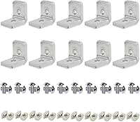Vista 20 de 20 juegos de 10 soportes de extrusión de 1 "x 1" Serie 1010 Juego de conectores de perfiles de extrusión de aluminio, 20 piezas de 10 esquinas