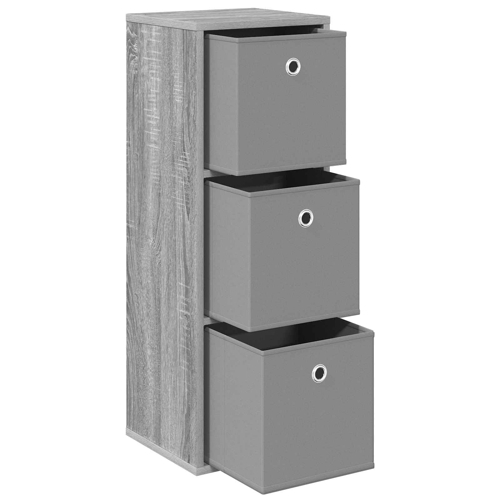 Sonoma komoda z 3 szufladami, szara, 30,5 x 27 x 84,5 cm, uniwersalna komoda do salonu, jadalni, korytarza i biura, z miejscem do przechowywania, półką i stabilnym materiałem drewnopochodnym
