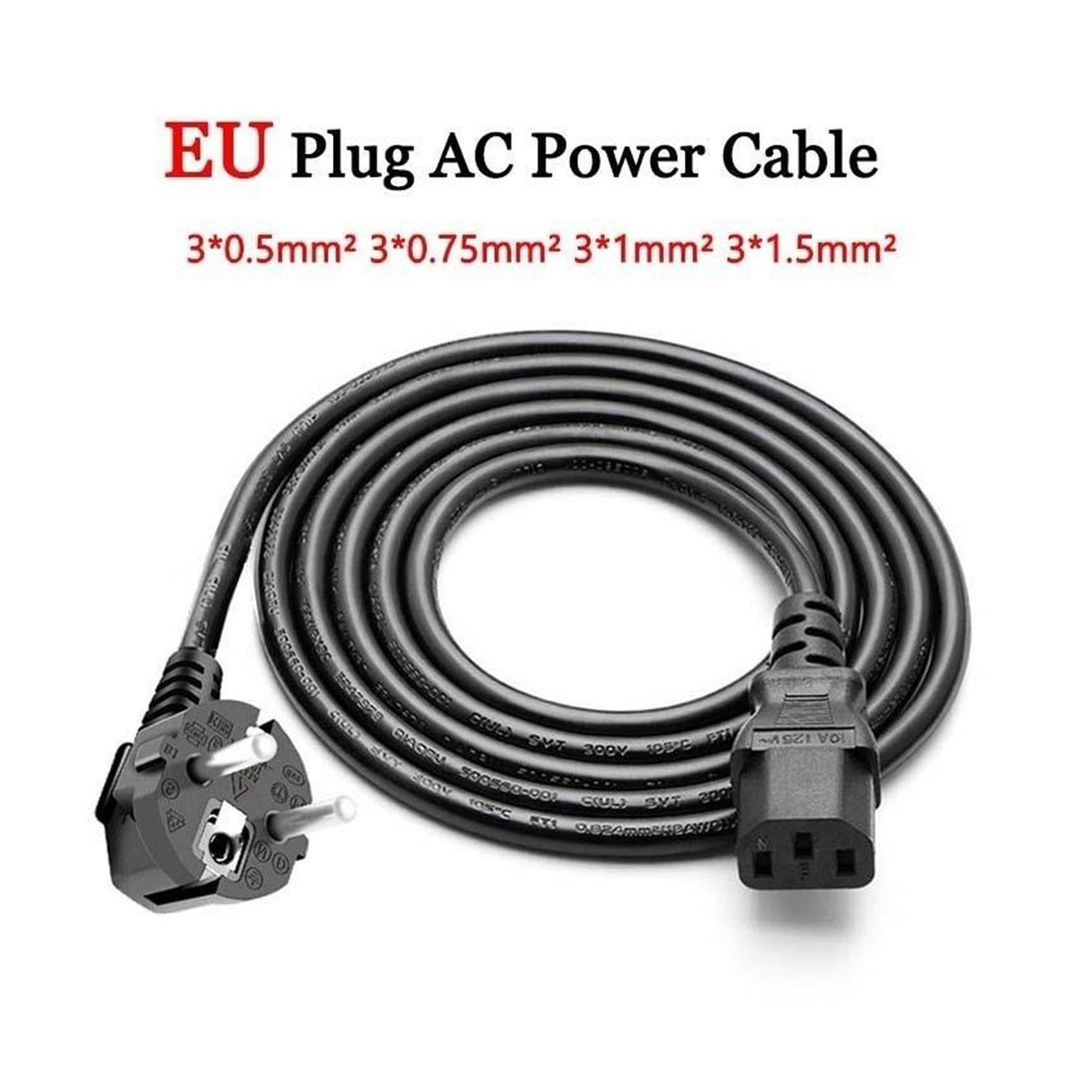 1,5 M 3 M 5 M AC Power Kabel 3 Zinken Stecker EU US AU UK C13 Lade Linie for TV Computer Drucker Laptop(AU SAA 3x2.5mm2,3M)