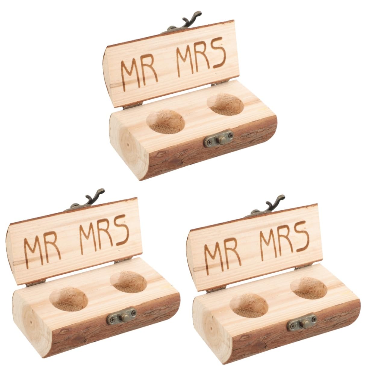 Homoyoyo 3 Pezzi Scatola Portafedi per Matrimoni e Fidanzamenti Scatola Decorativa per Portagioie e Robusto Idea per Annunci Fidanzamento
