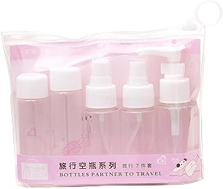 عبوة تخزين السوائل للسفر - مجموعة مانعة للتسرب قابلة لاعادة الملء، مثالية لمستحضرات التجميل ومنتجات الشعر ومستحضرات التجميل، صغيرة الحجم وخفيفة الوزن