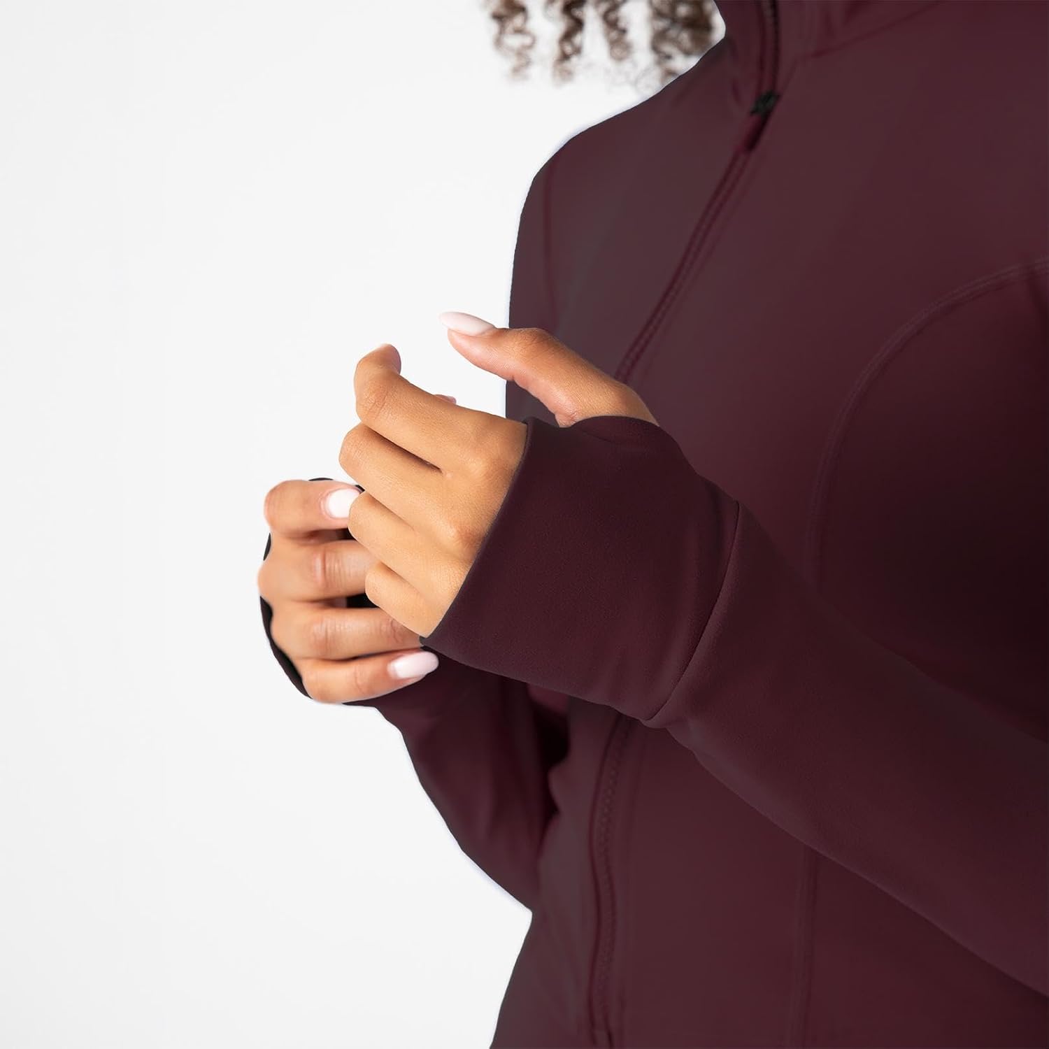 YITTY Active Women's Ultraluxe Full Zip Jacket, Athleisure, 4-Way-Stretch, Thumbholes - Image 3