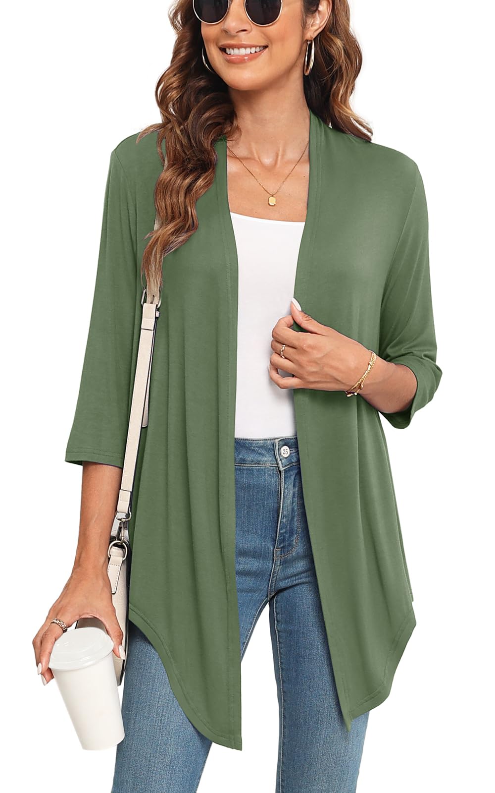 Veryoung Women's 2026 Casual Short Sleeve Cardigan Front Tie Lightweight Summer Casual Open Front Cardigans
