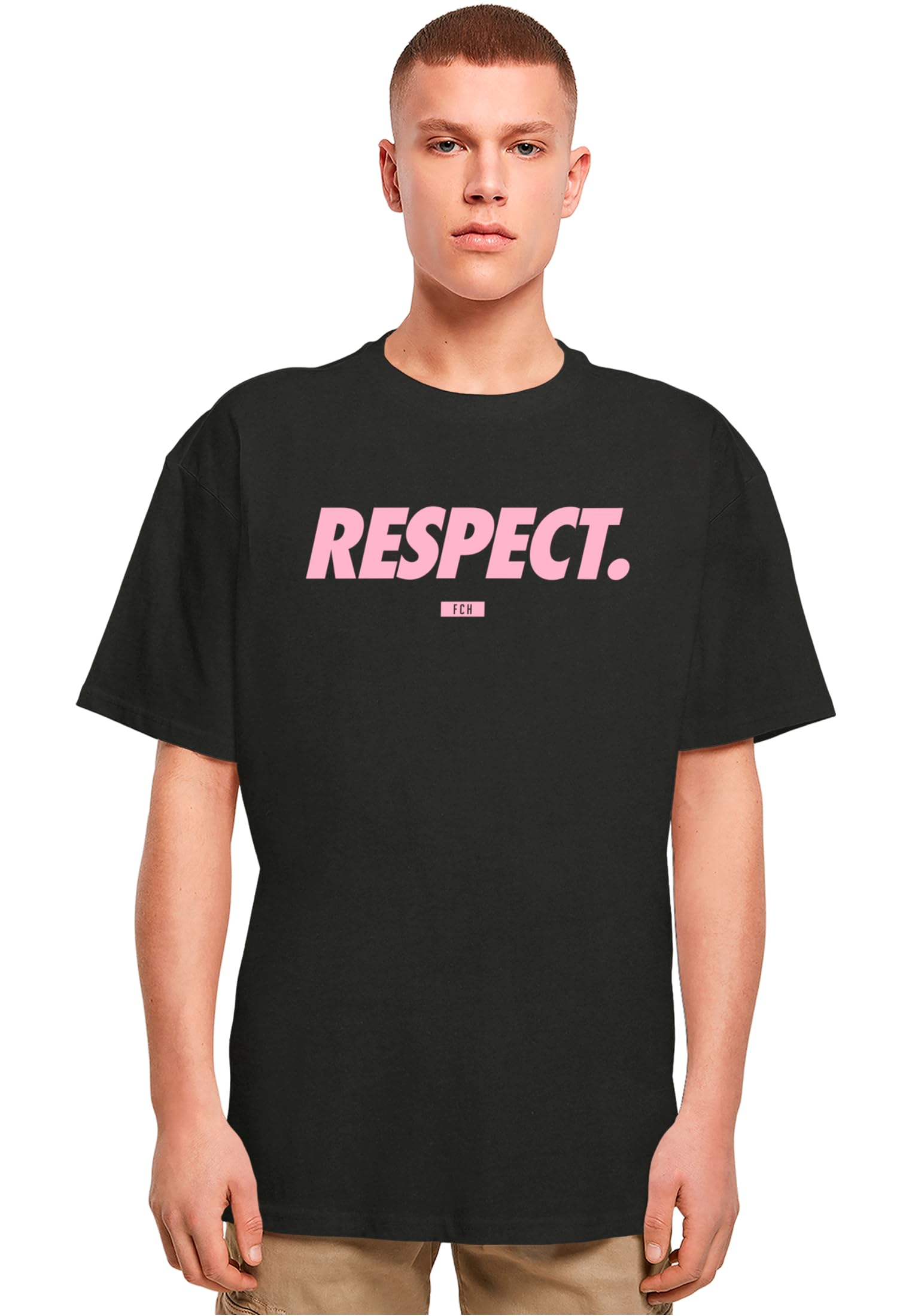 Mister Tee Upscale Men's T-Shirt Football's Coming Home Respect Oversize Tee Print T-Shirt for Men, Oversized Fit, Streetwear, Black, XL