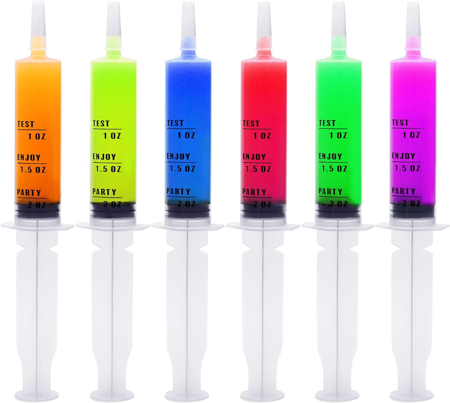 JOYIN100 pieces 2 oz Jello Shot Plastic Syringes Tube with Caps for Themed Party, Halloween Party Favor and Toys, Outdoor and Indoor Party Game