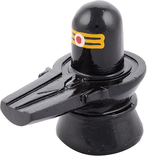 Black Marble SHIVLING (Without Yellow and RED TEEKA)