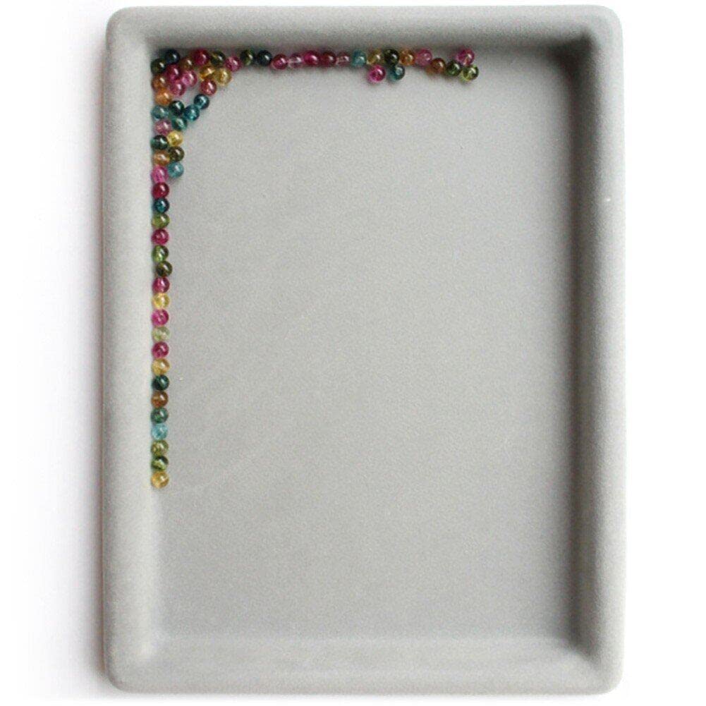 Sanfly Flocked Bead Board Necklace Beading Jewelry Organiser Tray Diy Jewelry Design Tray for Necklace Bracelet Jewelry Making