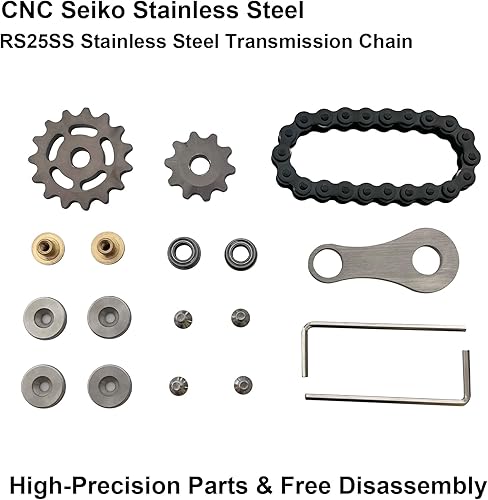 Miniatura 4 de ILYMB Cadena de bicicleta con engranaje para ansiedad cadena de piñón de metal juguete para ansiedad para aliviar el estrés y la ansiedad juguete