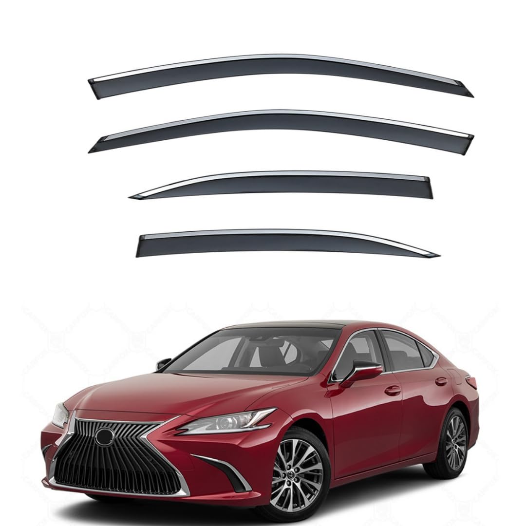 FENGJP Car Window Wind Deflectors for Lexus ES XZ10 2018-2025, Window Wind Deflector Visor Rain Smoke Guards Automotive Accessories