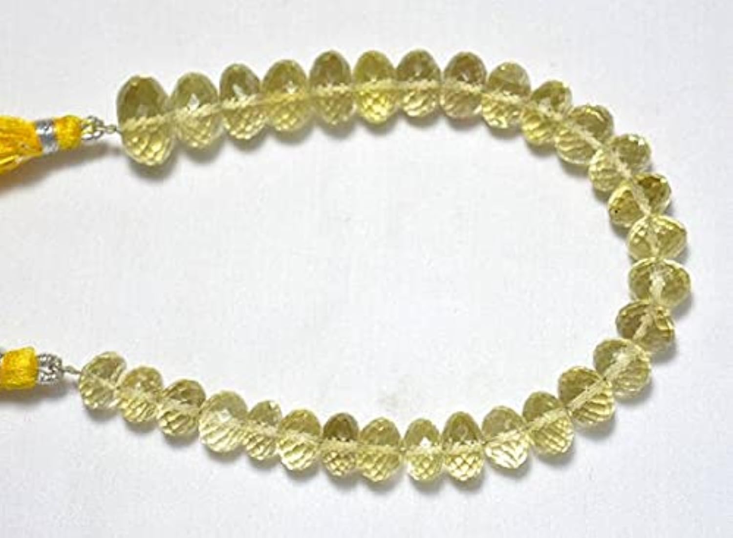 Quartz citron perles rondelles pour fabriquer vos bijoux bohèmes d'été