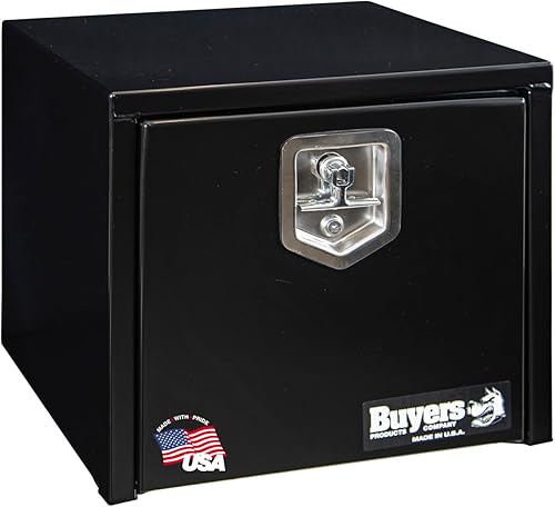 Miniatura 23 de Buyers Products 1702303 Caja de Herramientas de Acero Negro para Debajo de la Carrocería de Camión – 18 x 18 x 30 Pulgadas Caja de Trabajo de