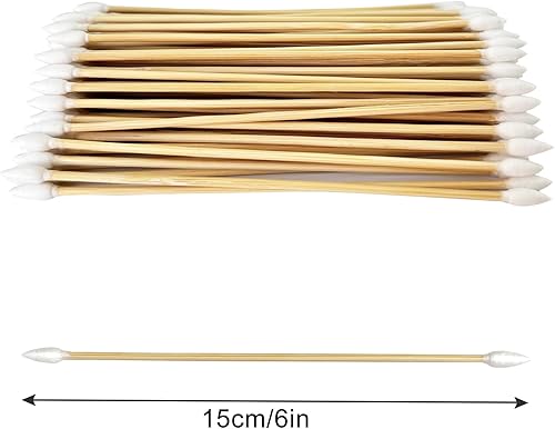 Miniatura 7 de Garrelett Hisopos de limpieza de pistolas, hisopos de algodón de 6 pulgadas de largo, herramienta de limpieza de precisión para áreas difíciles de