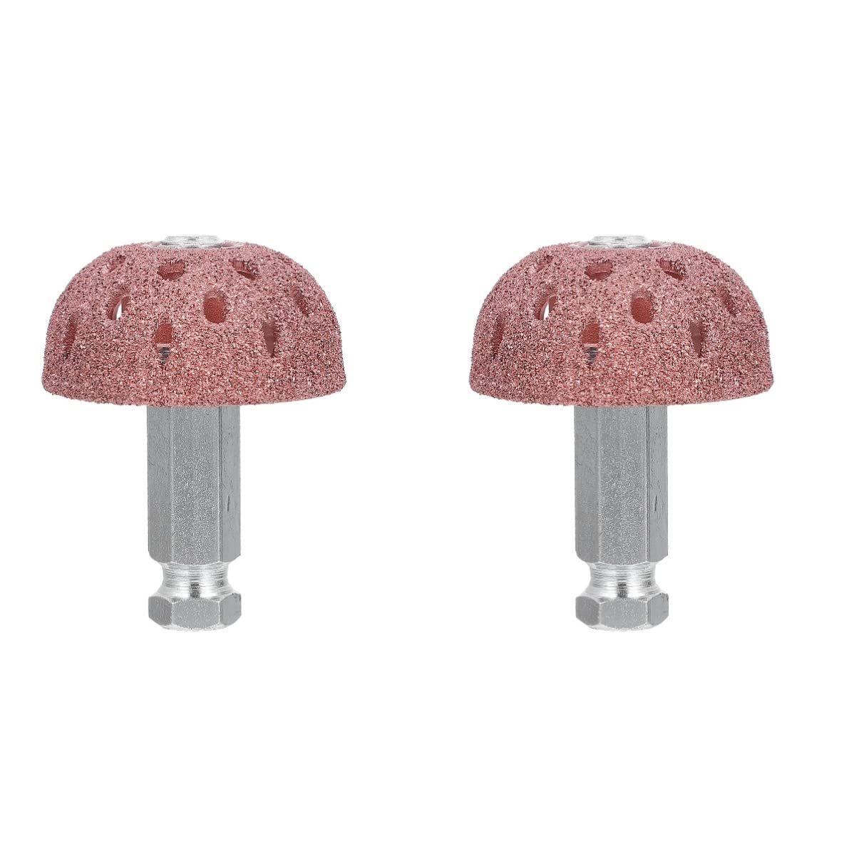 VILLCASE 2 Sets Tire Repair Grinding Machine Head Bowl Tool for Tire Universal Tools Tire Repair Buffer Wheel Grinding Head with Rod Tire Buffing Kit Tungsten Steel Alloy Adapter Large