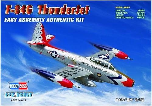 Hobby Boss F-84G Thunderjet Kit de montaje fácil Kit de construcción de modelo de avión