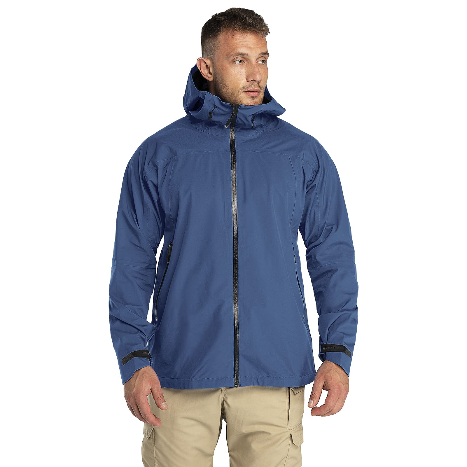 Sawmew Regenjas Voor Heren, Lichtgewicht, Waterdicht, Opvouwbaar, Ademende Regenjas, Softshell Jas, Werkjas Voor Heren, Waterdichte Trekkingjas, Ski- jas, Windstopper Softshell Jas Voor Heren(Red,L