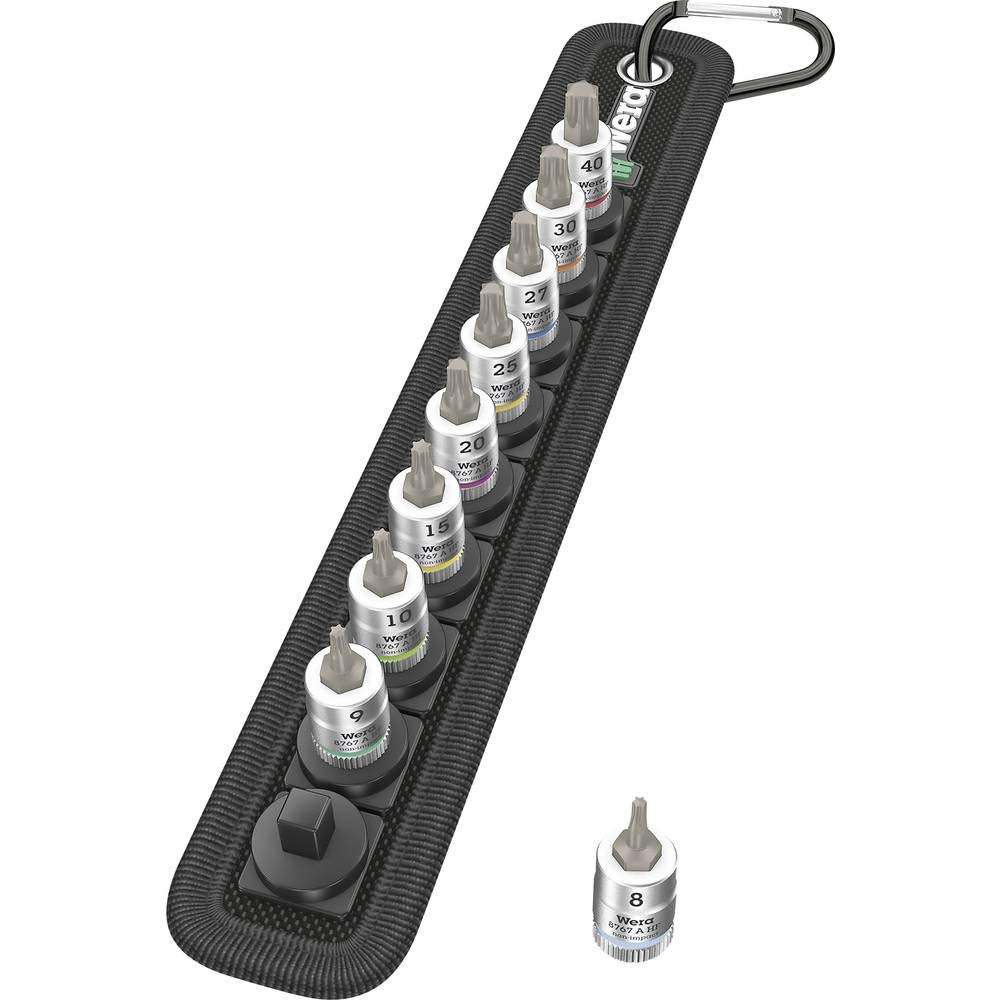 Wera 05003882001 Belt A 3 TORX HF Zyklop Bitnuss-Satz Torx, mit Haltefunktion, 1/4"-Antrieb, 9-teilig