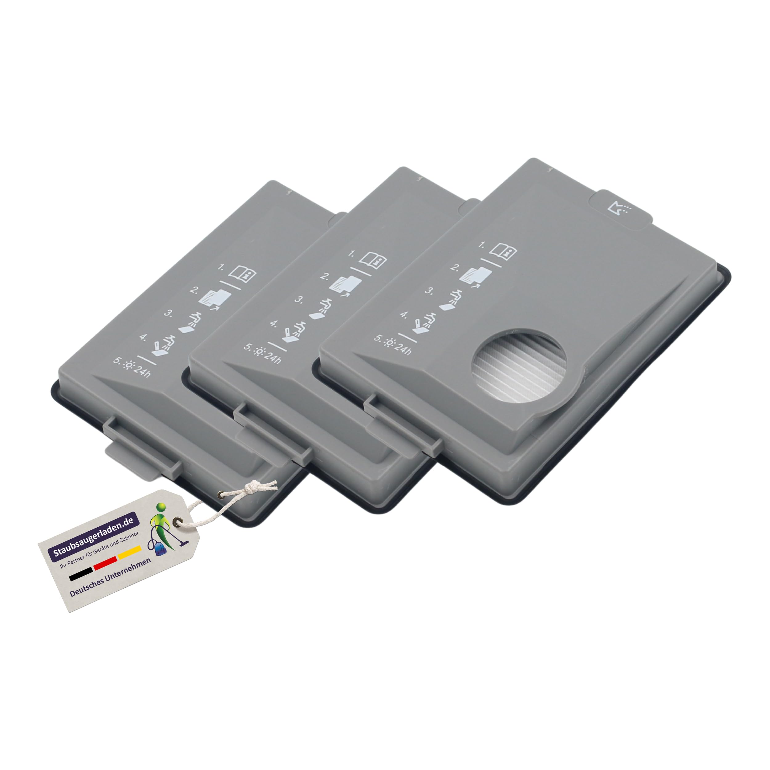 Lot de 3 filtres à poussière fine de qualité supérieure compatibles avec les séries Miele Boost CX1 - Filtre de rechange durable pour une filtration optimale de l'air - Filtre HEPA de rechange pour