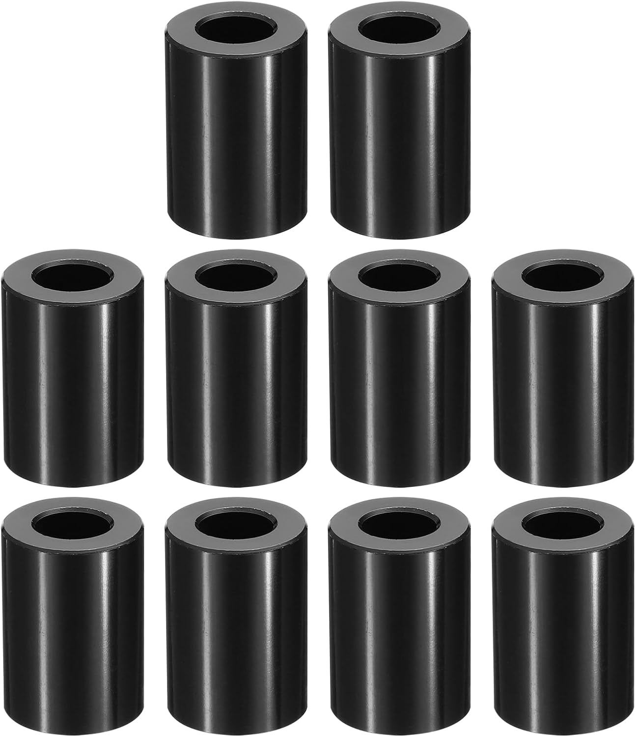 PATIKIL M10 Aluminum Spacers, 10 Pcs Metal Spacer Aluminum M10 X3/4"OD X1-1/2"L Aluminum Spacer Screw Standoff Round for 3/8" or M10 Screw Bolts, Silvery