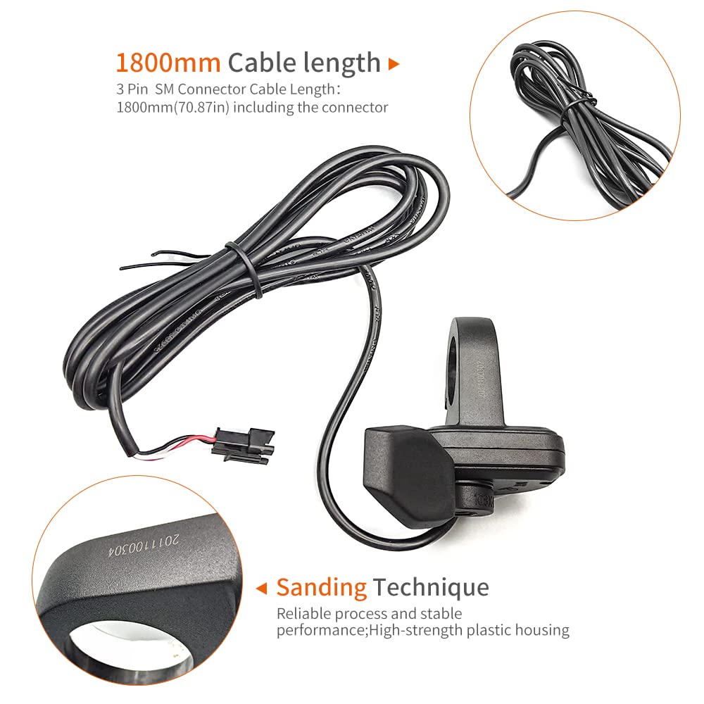 Poignée Accélérateur Au Pouce Gauche 108X/L Pour Vélo électrique - Réglage Vitesse, étanche, Facile à Installer