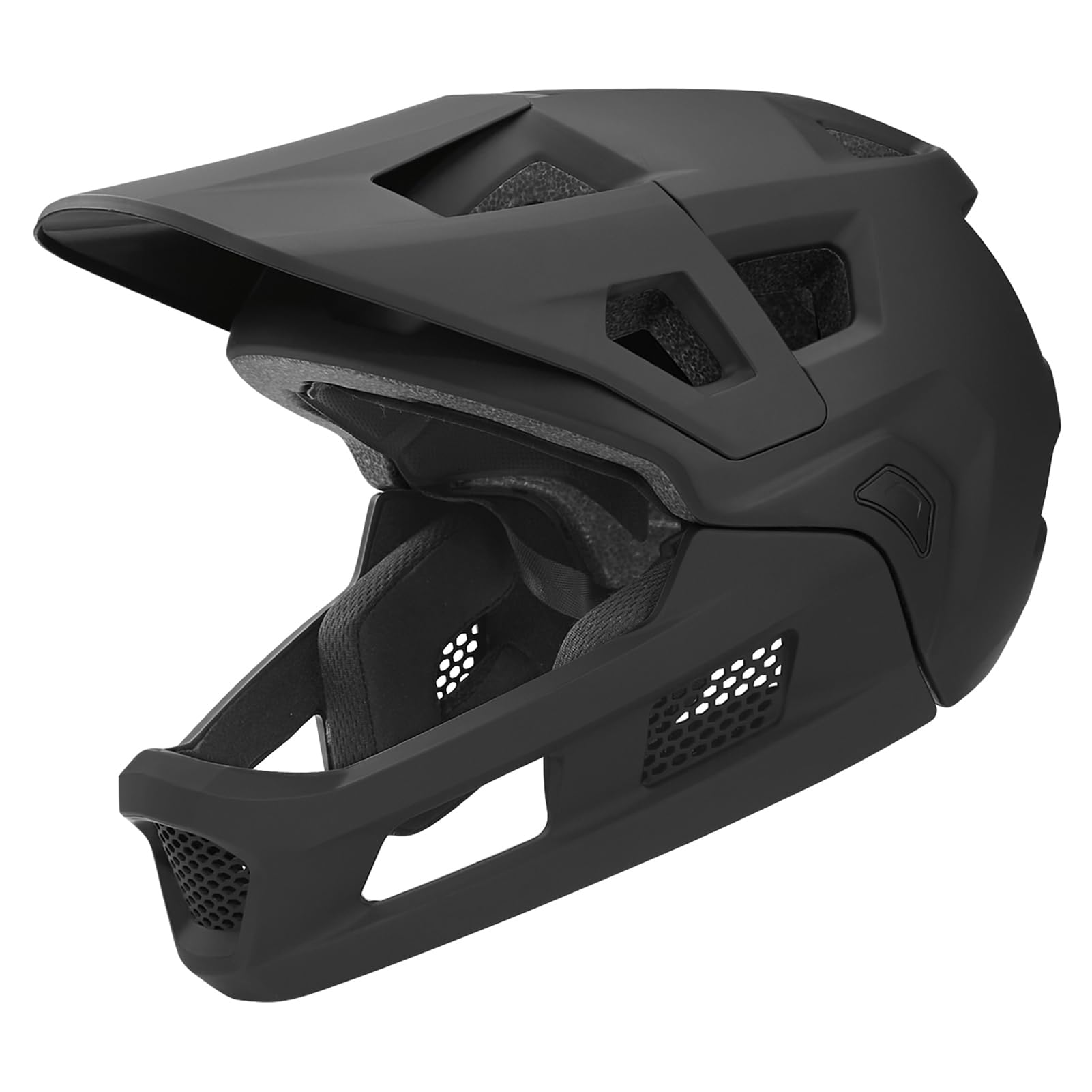 Casque de VTT BMX, Casque de Motocross Amovible, Casque de VTT intégral avec Rembourrage et Sangles AG+ Silver ION